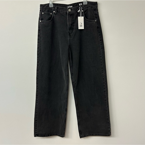 refuge Denim - REFUGE DENIM, Women’s Jeans, Black, Highrise, Loose fit, Sz 11
